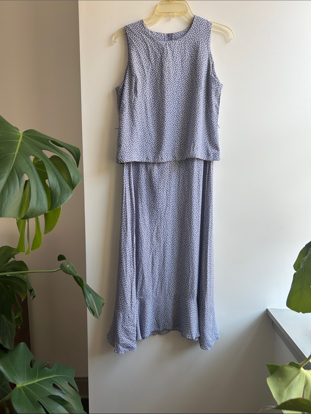 Coldwater Creek Lavender Polka Dot Dress